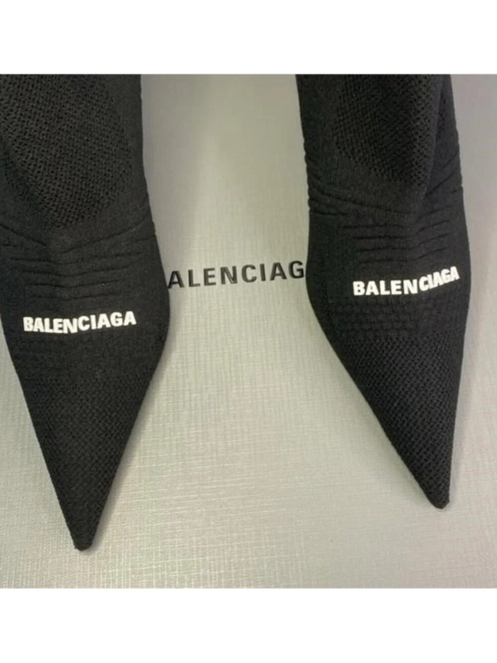 New Authentic Balenciaga Women's Knife 20 Knit High Heel Booties - Picture 11 of 14